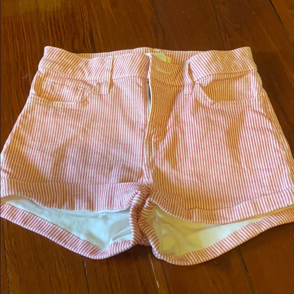 candy stripe shorts high waisted